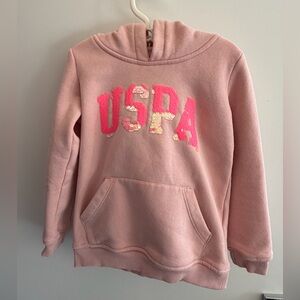 U.S. Polo Assn. Pink Kids Hoodie